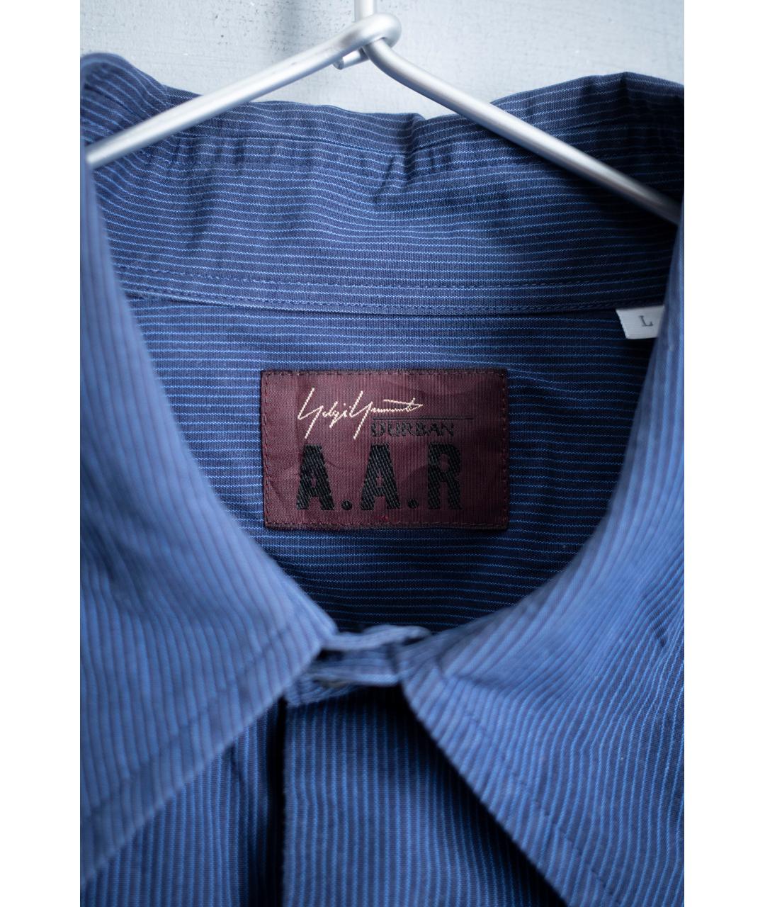 YOHJI YAMAMOTO Синяя хлопковая классическая рубашка, фото 3