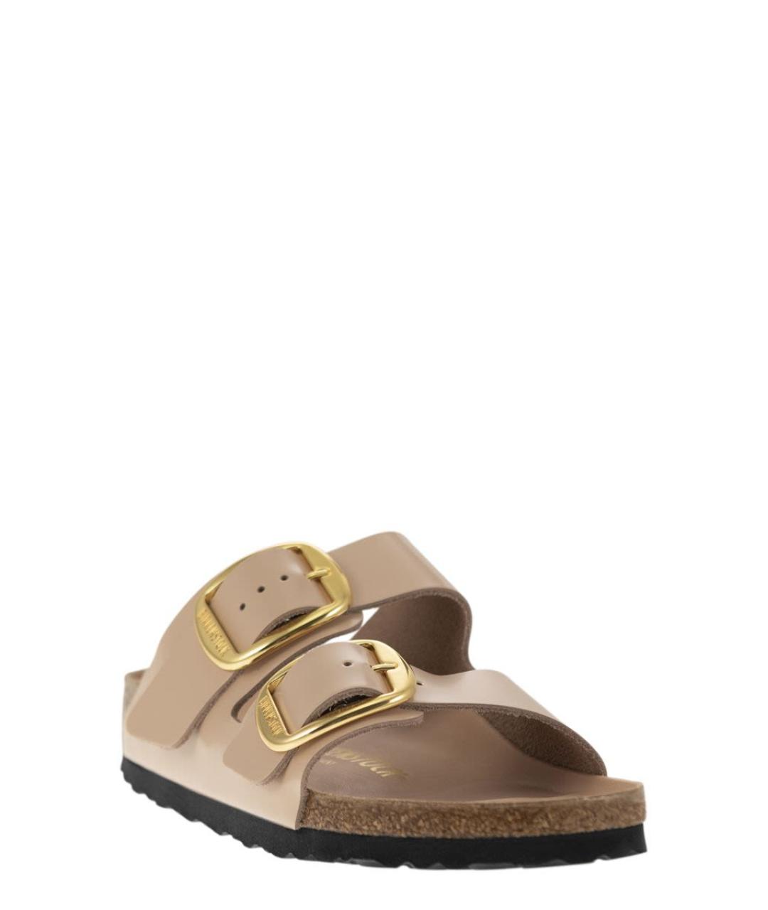 BIRKENSTOCK Бежевые кожаные сандалии, фото 2