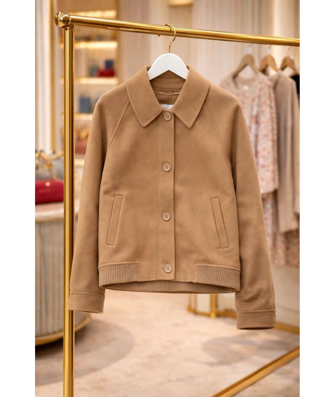 MAX MARA Бежевое шерстяное пальто, фото 8