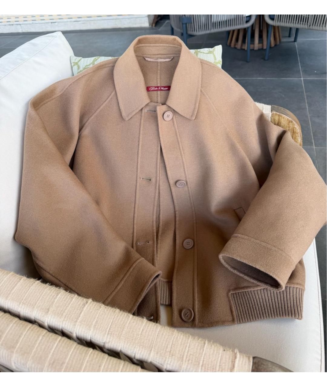 MAX MARA Бежевое шерстяное пальто, фото 2