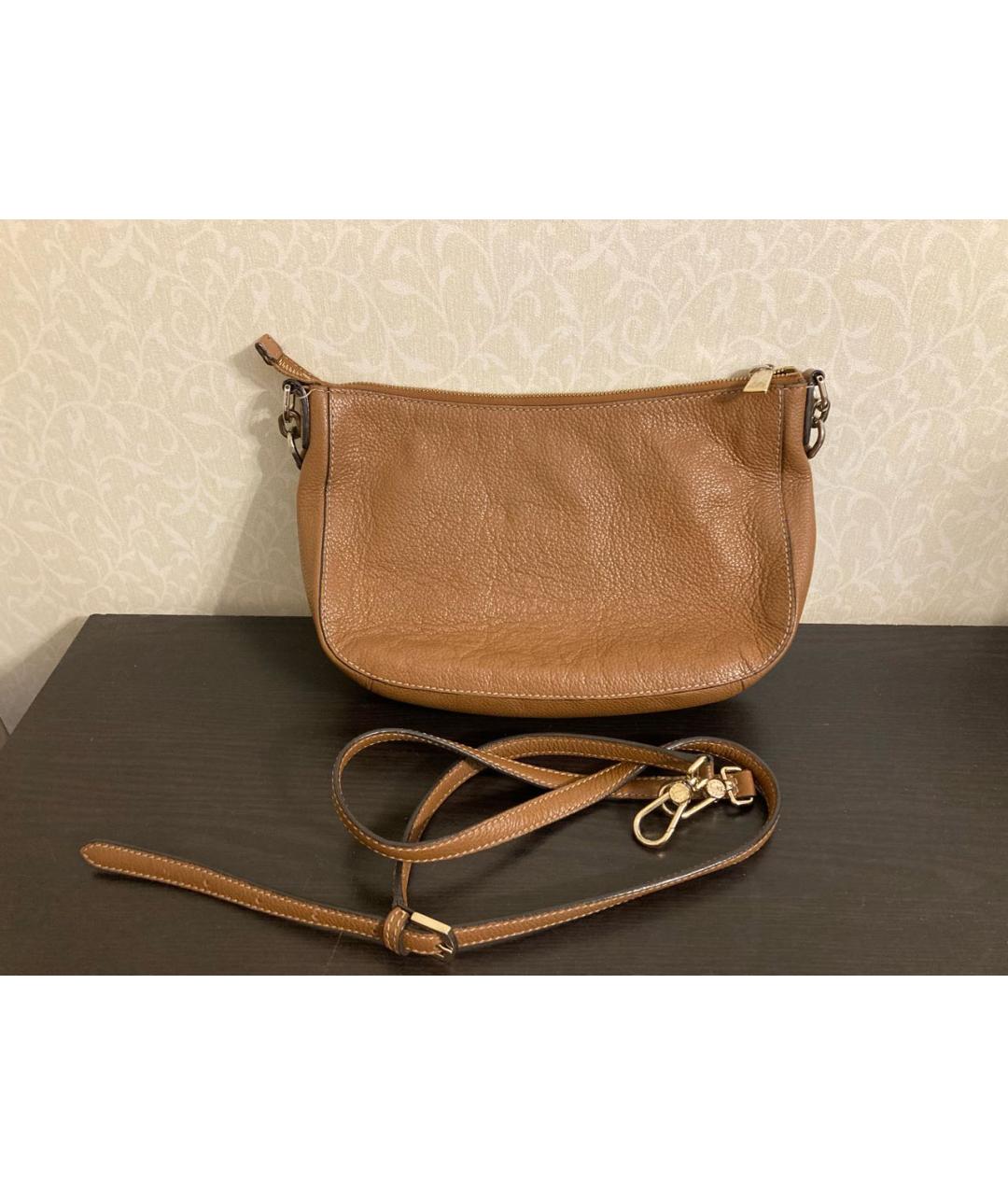 FURLA Коричневая кожаная сумка через плечо, фото 2