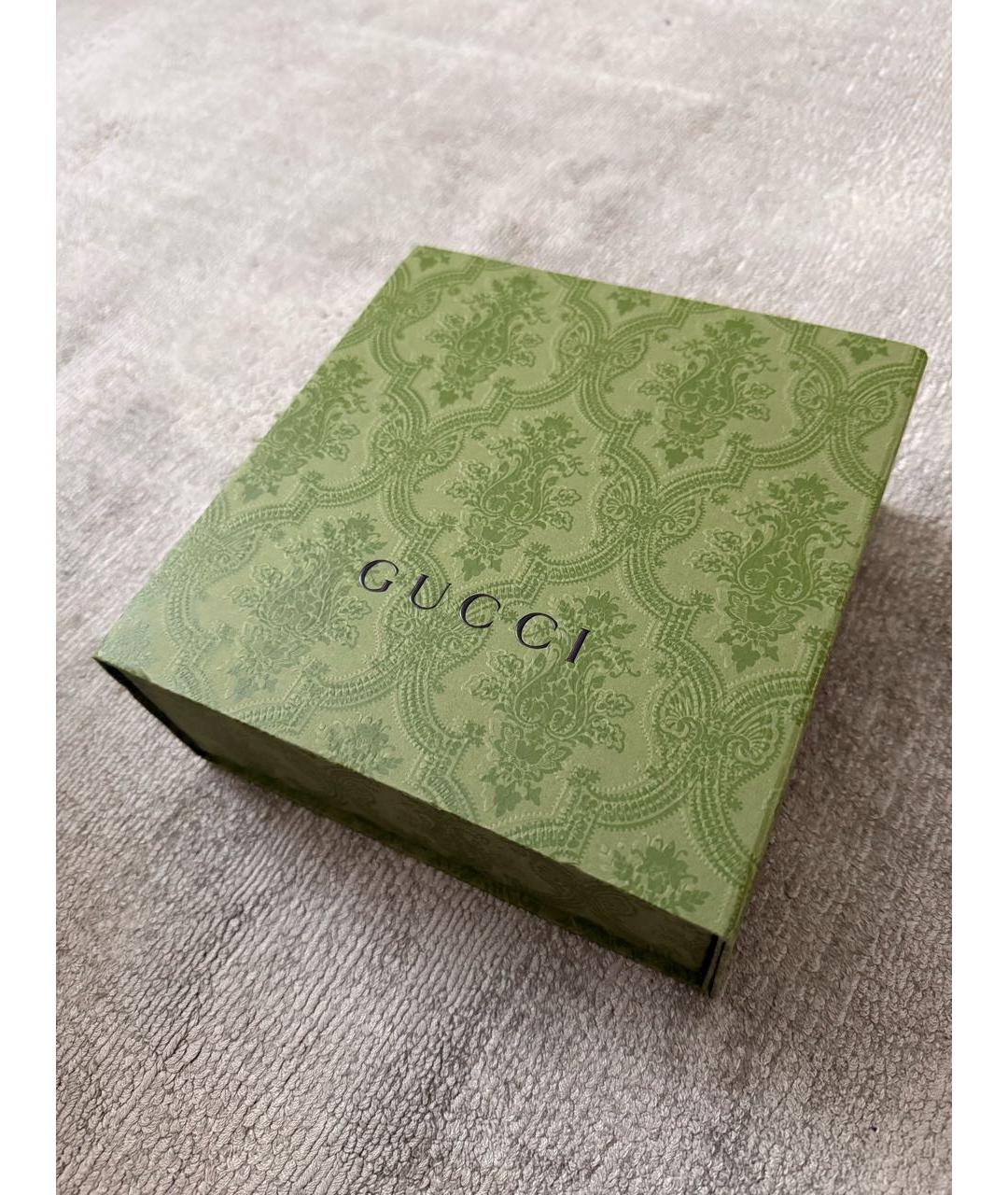 GUCCI Серый шерстяной шарф, фото 4