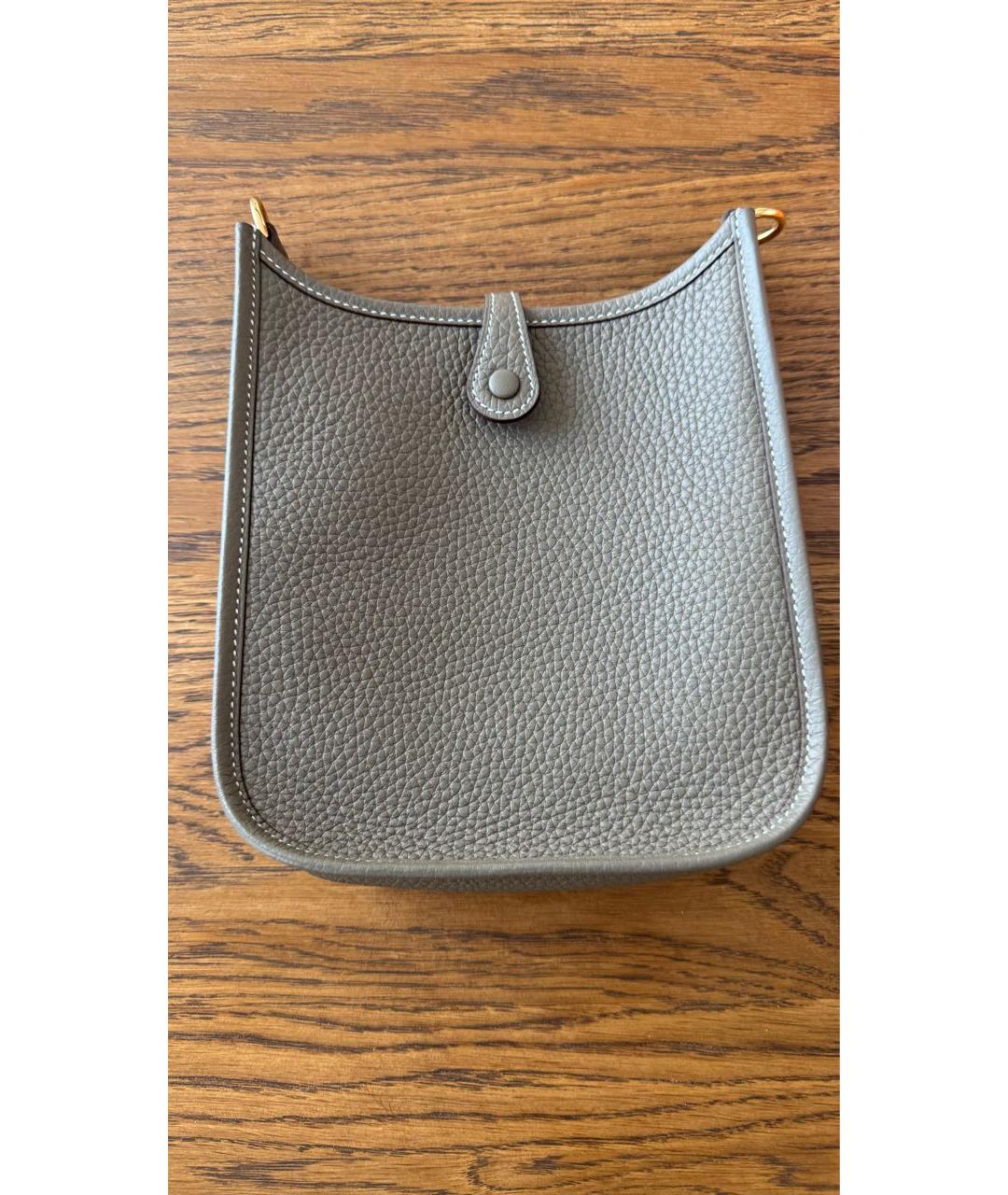 HERMES Бежевая кожаная сумка через плечо, фото 2