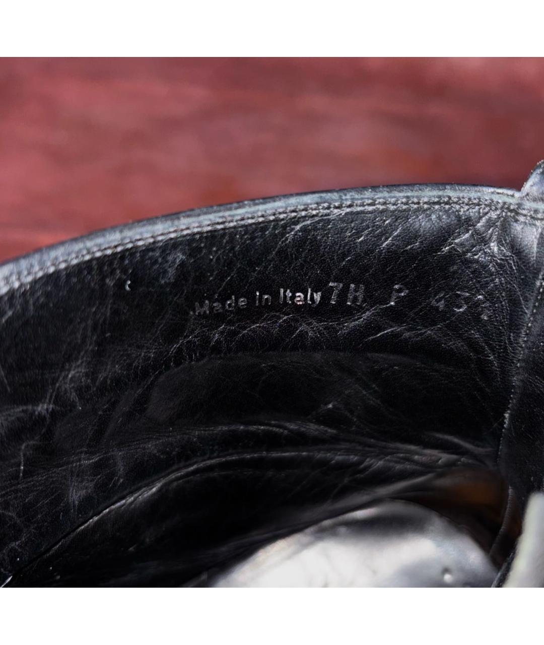CHRISTIAN DIOR Черные кожаные высокие ботинки, фото 8