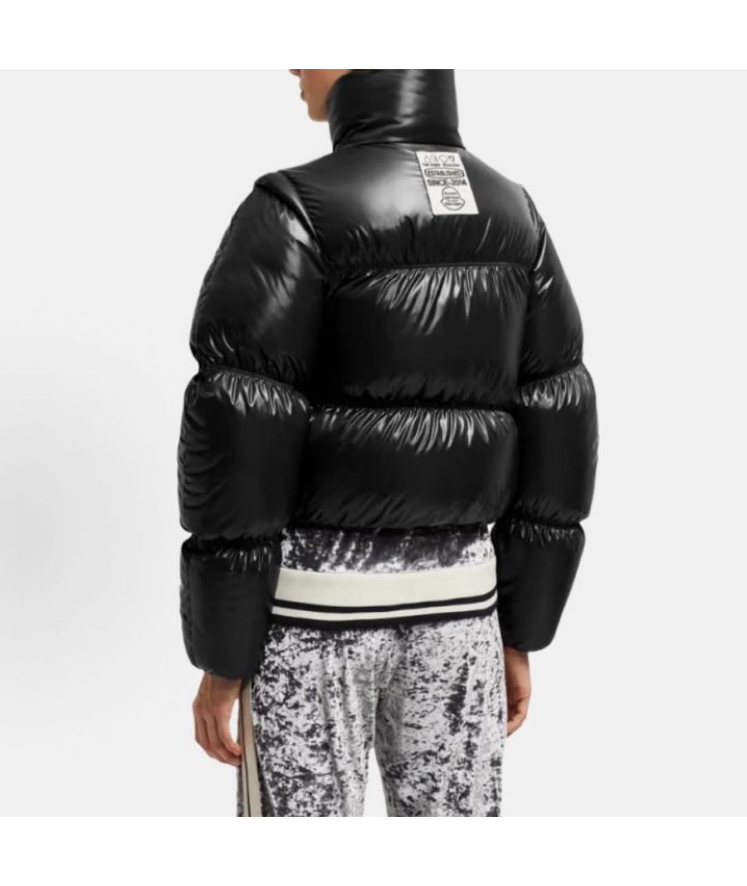 MONCLER Черный пуховик, фото 4