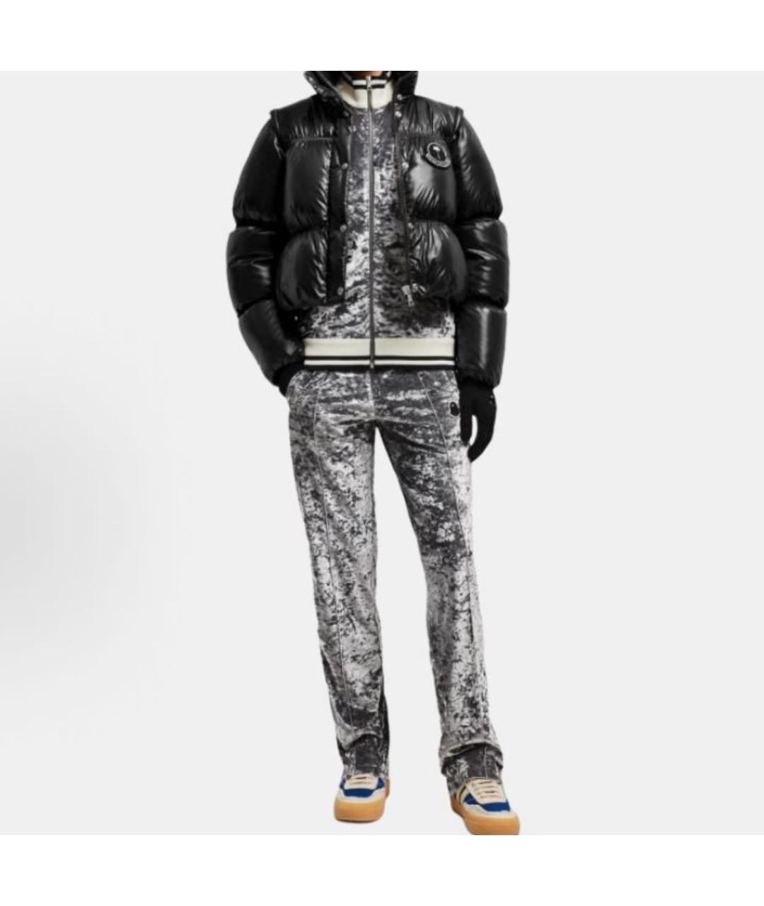 MONCLER Черный пуховик, фото 3