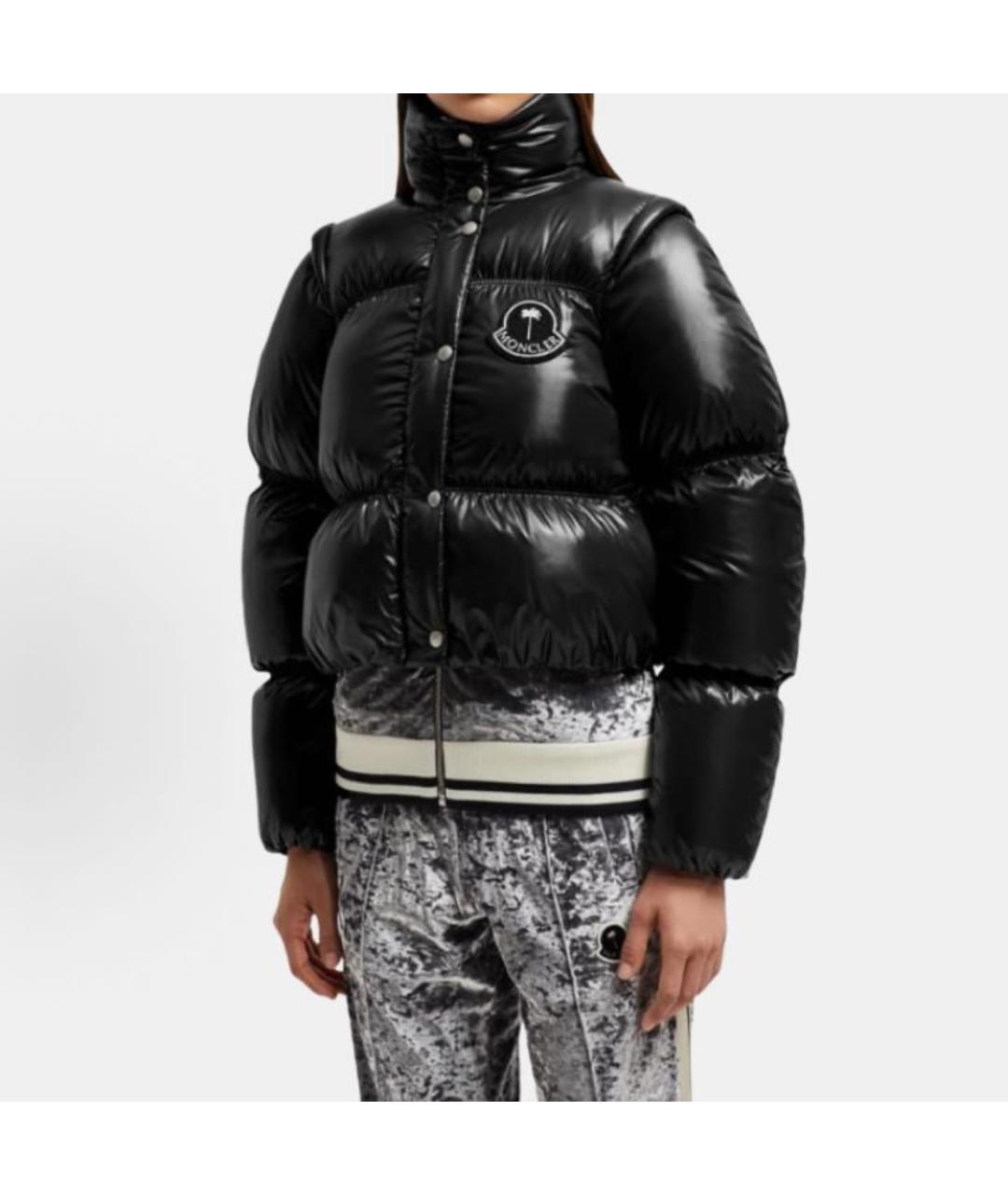MONCLER Черный пуховик, фото 2