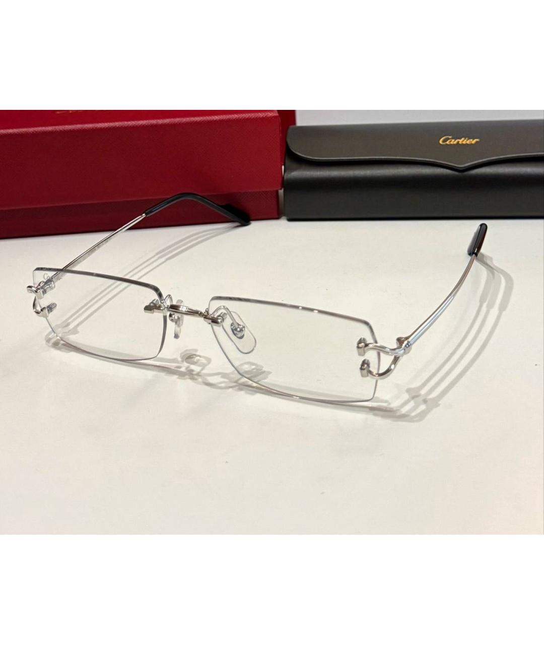 CARTIER Серебряные металлические солнцезащитные очки, фото 3