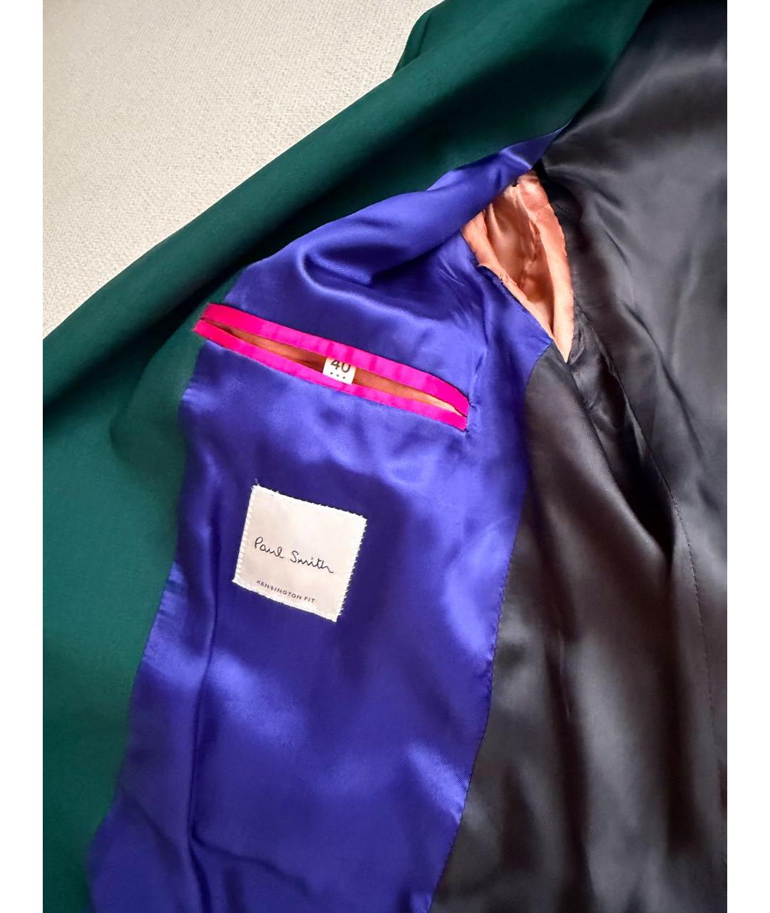 PAUL SMITH Зеленый шерстяной жакет/пиджак, фото 3