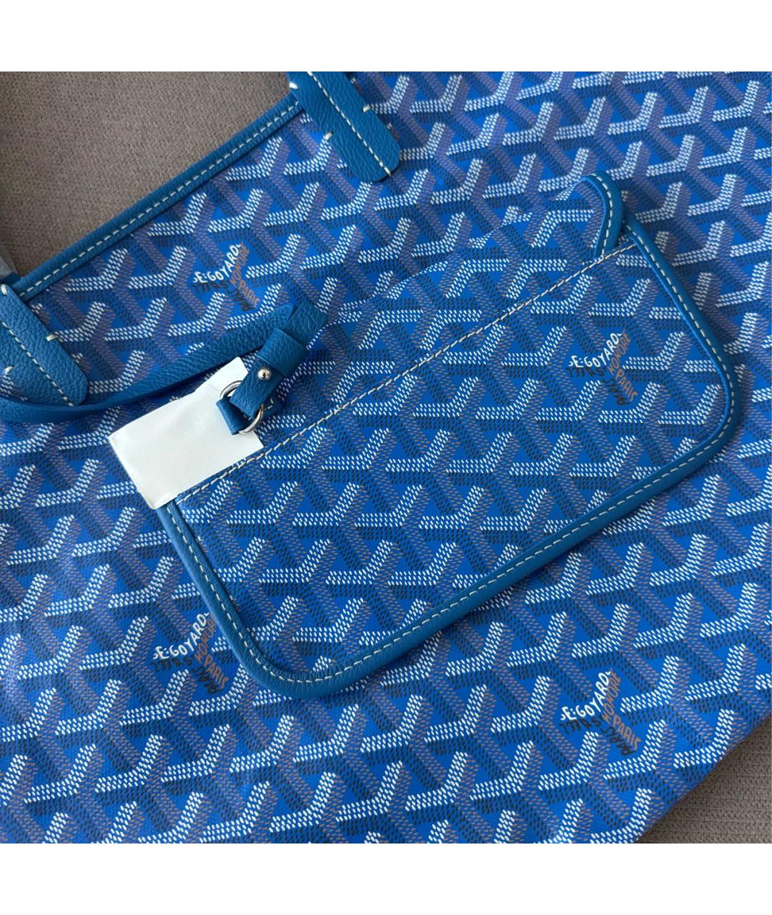 GOYARD Синяя сумка тоут, фото 5