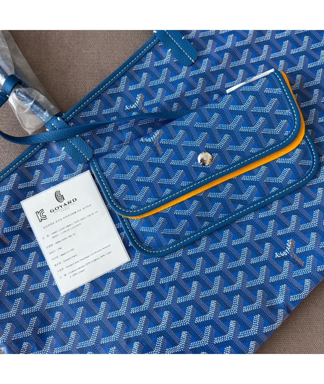 GOYARD Синяя сумка тоут, фото 6