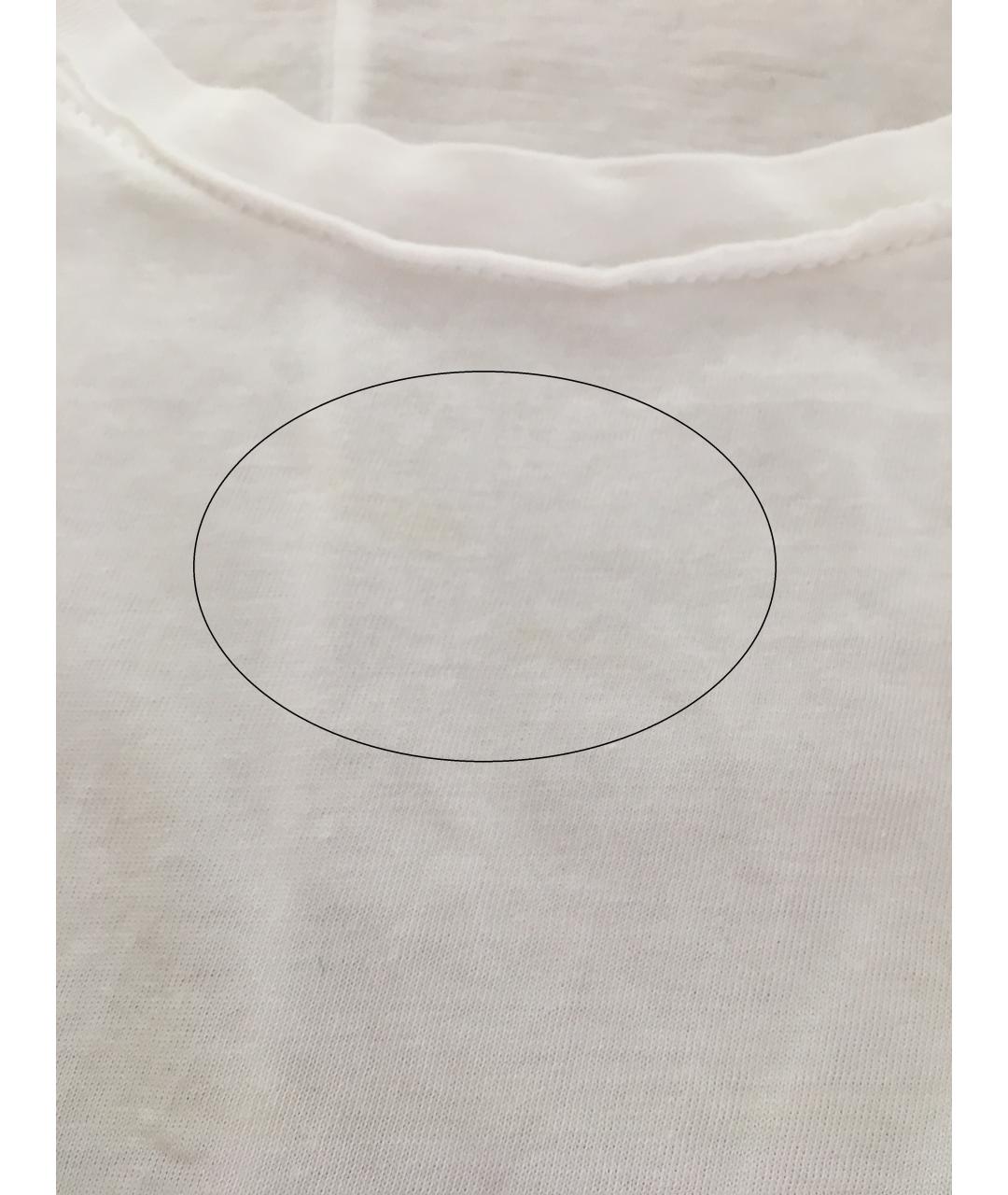 BURBERRY Белая хлопковая футболка, фото 7