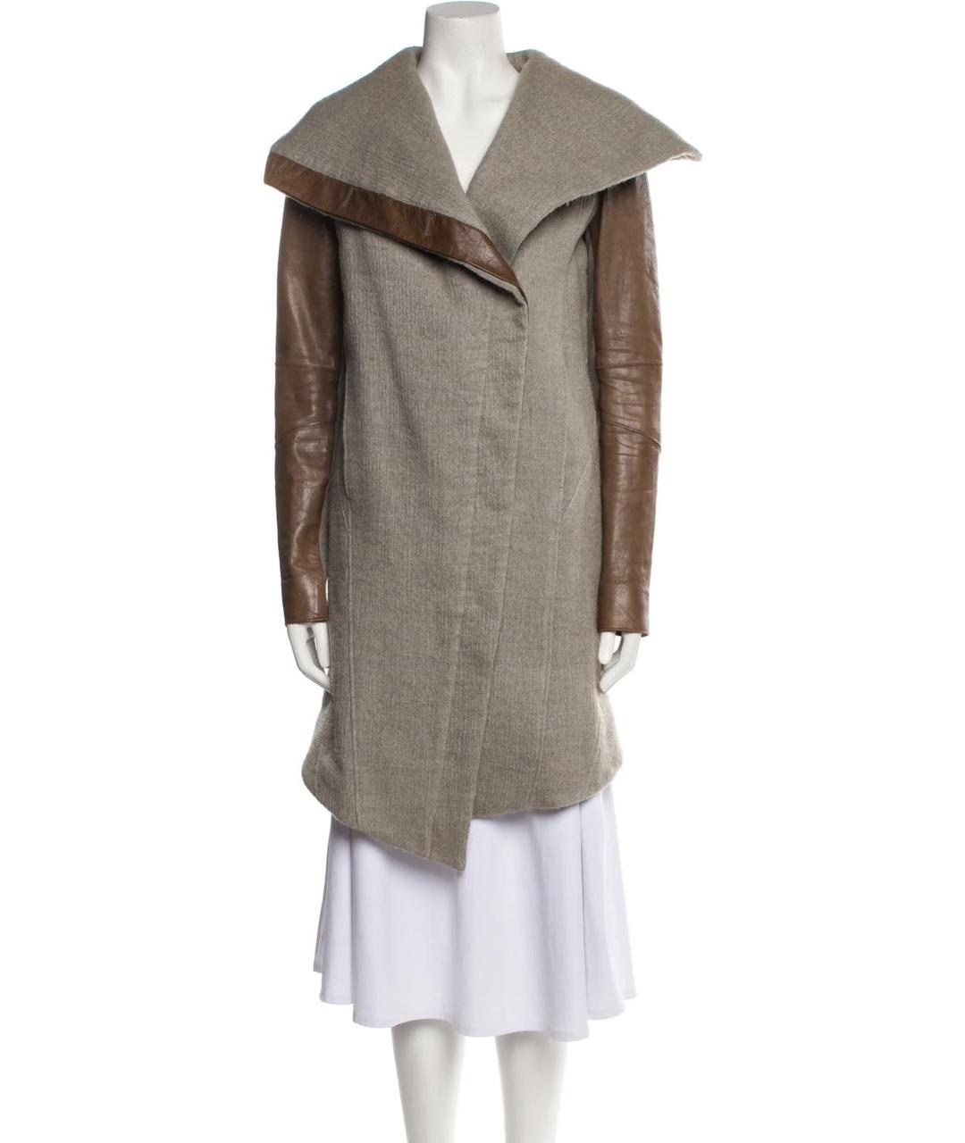 HELMUT LANG Серое пальто, фото 2