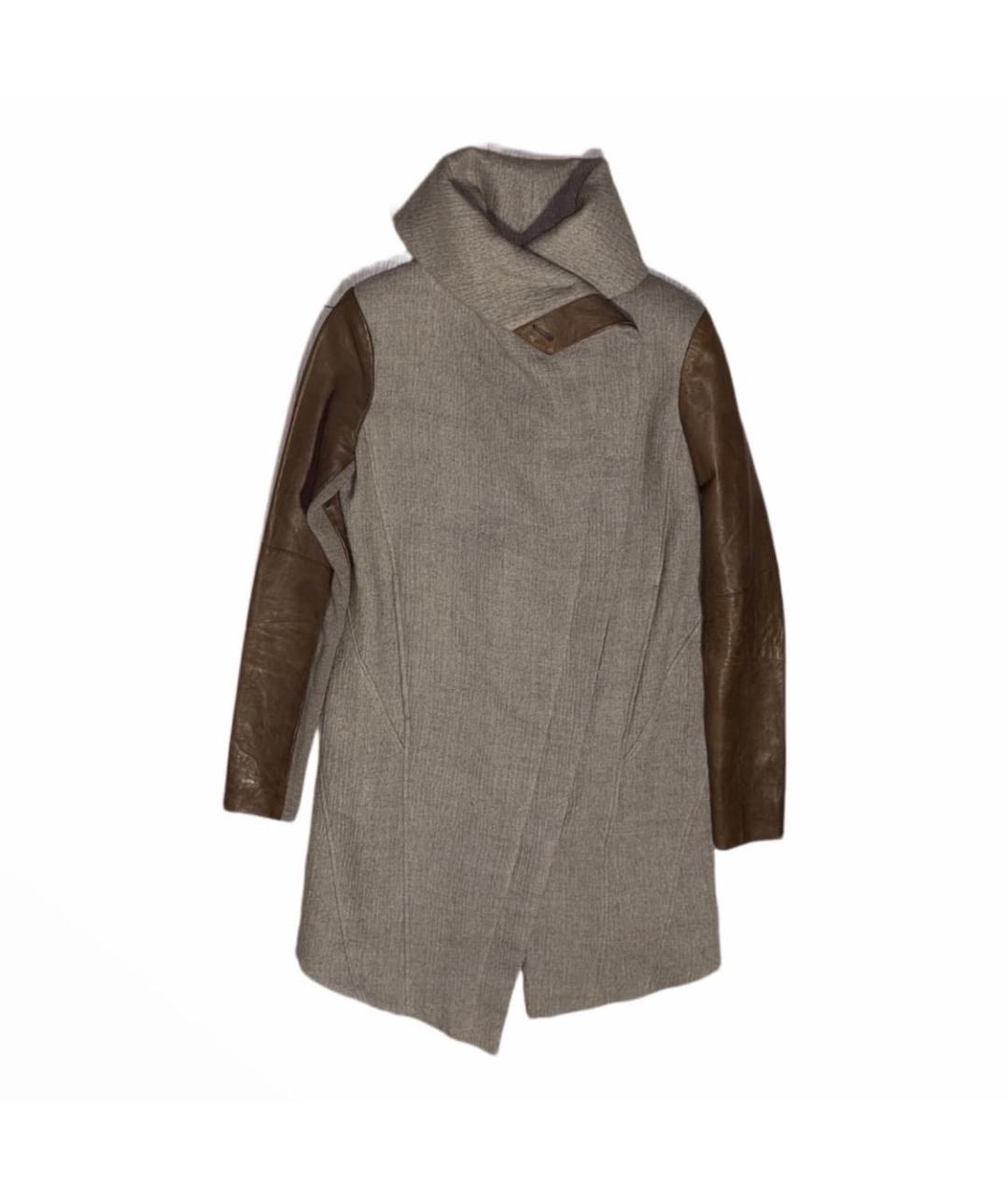 HELMUT LANG Серое пальто, фото 6