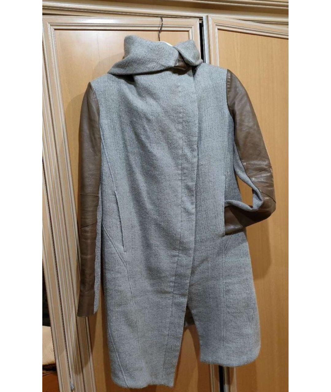 HELMUT LANG Серое пальто, фото 5