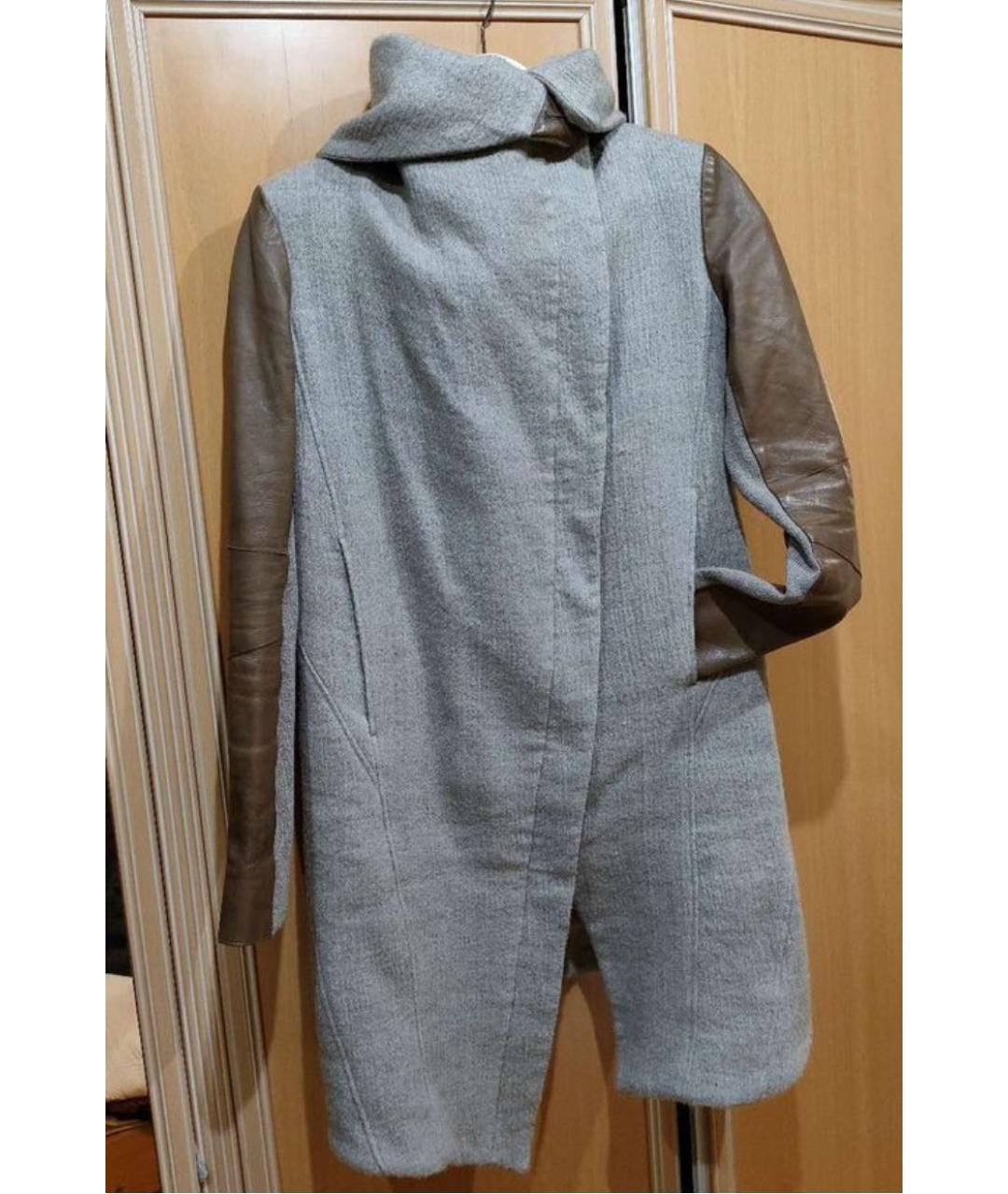 HELMUT LANG Серое пальто, фото 4