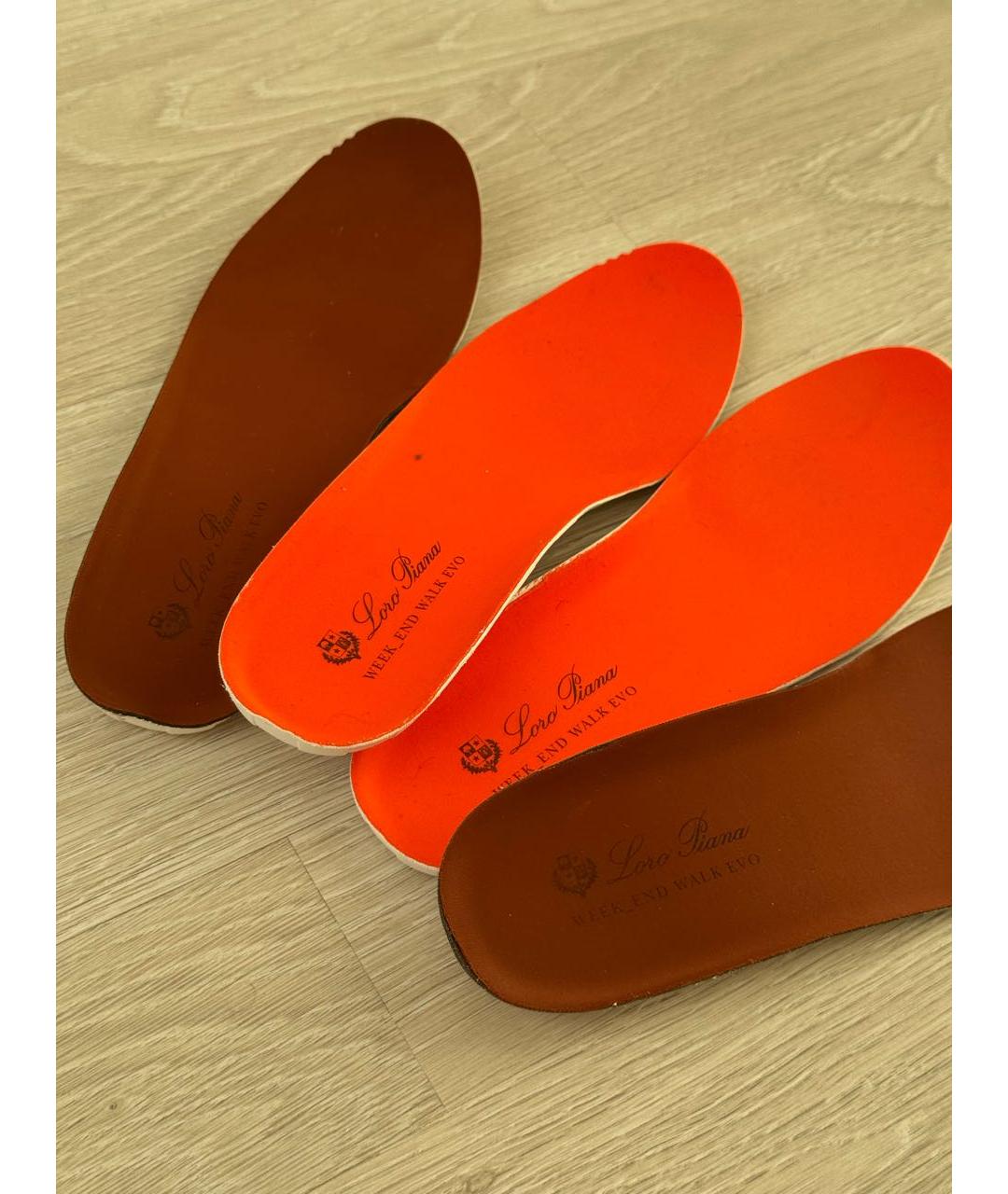 LORO PIANA Белые низкие кроссовки / кеды, фото 9