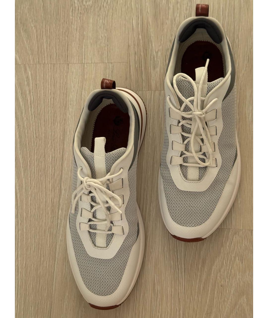 LORO PIANA Белые низкие кроссовки / кеды, фото 6