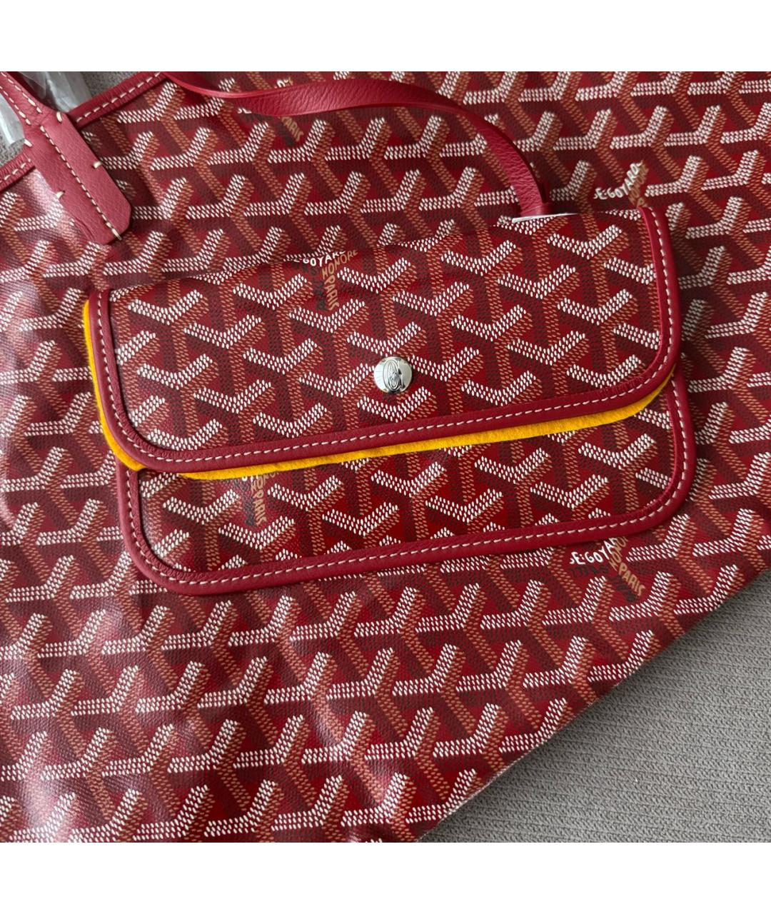 GOYARD Красная сумка тоут, фото 3