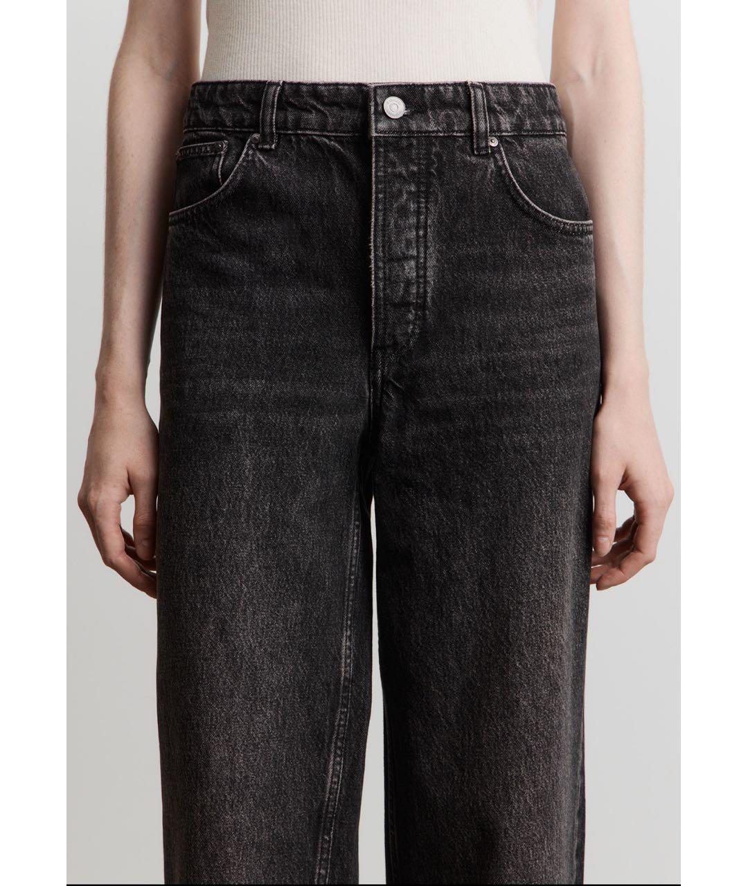 12 STOREEZ Черные хлопковые прямые джинсы, фото 7