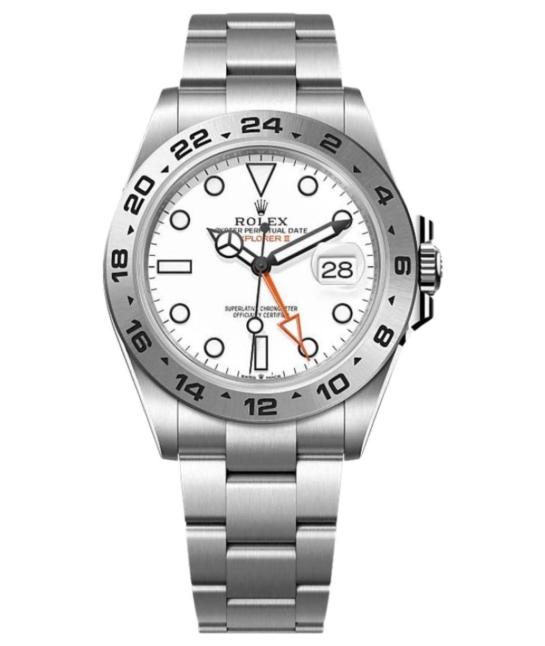 ROLEX Серебряные металлические часы, фото 1