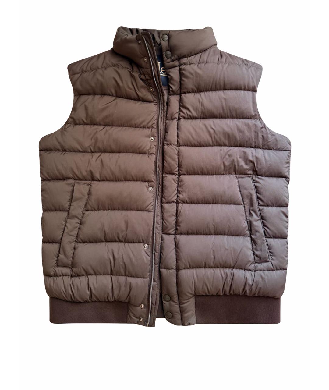 HERNO Коричневый жилет, фото 1