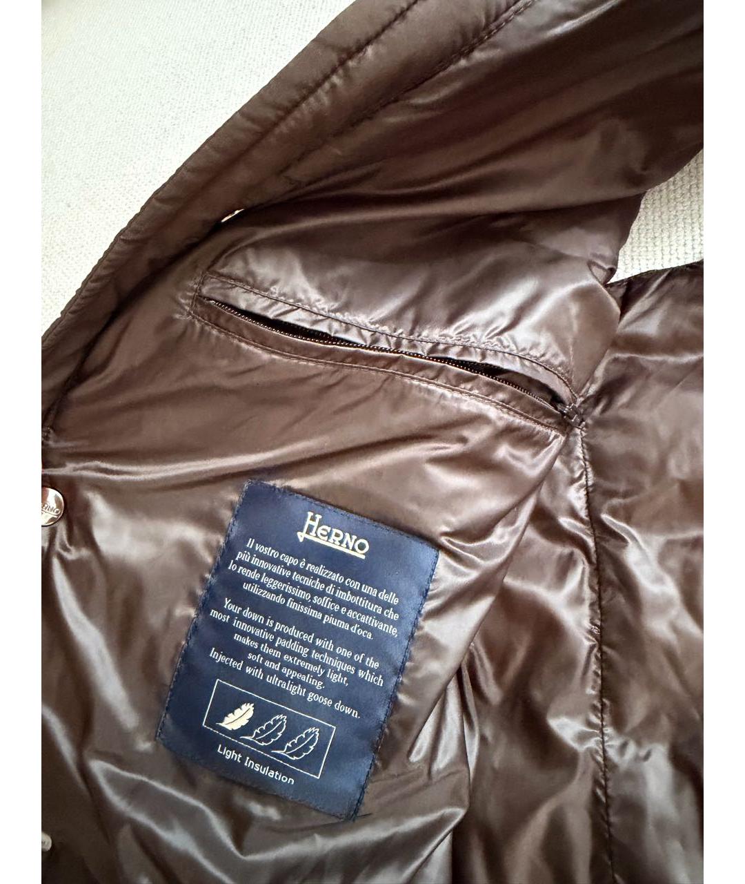 HERNO Коричневый жилет, фото 3