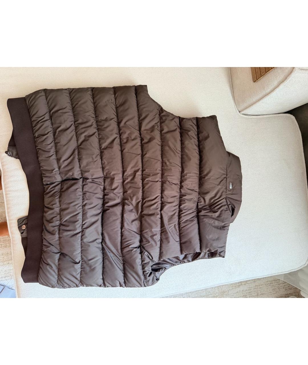 HERNO Коричневый жилет, фото 7