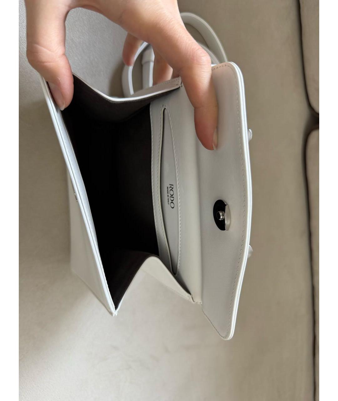 rodo Белая кожаная сумка через плечо, фото 4