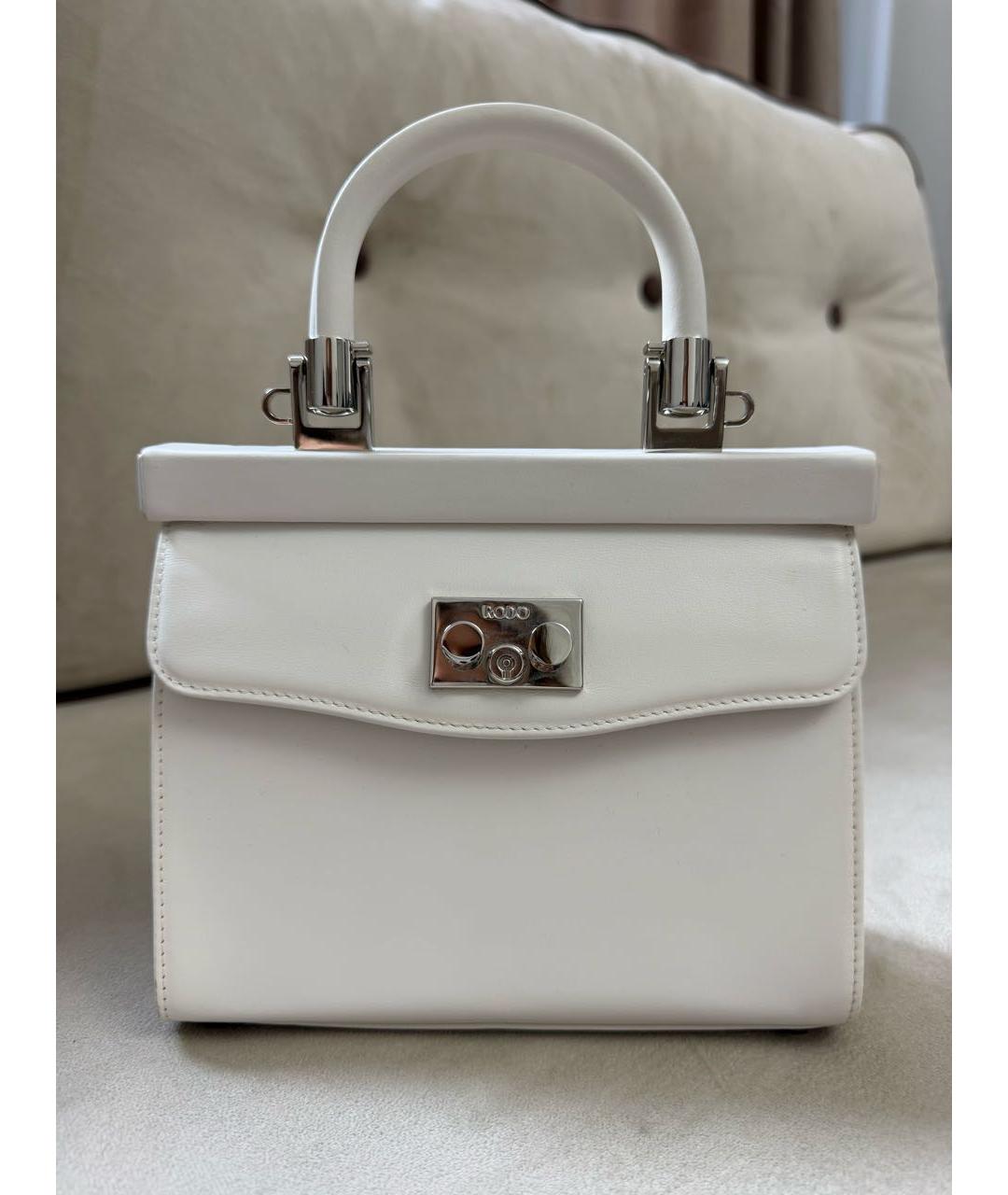 rodo Белая кожаная сумка через плечо, фото 7