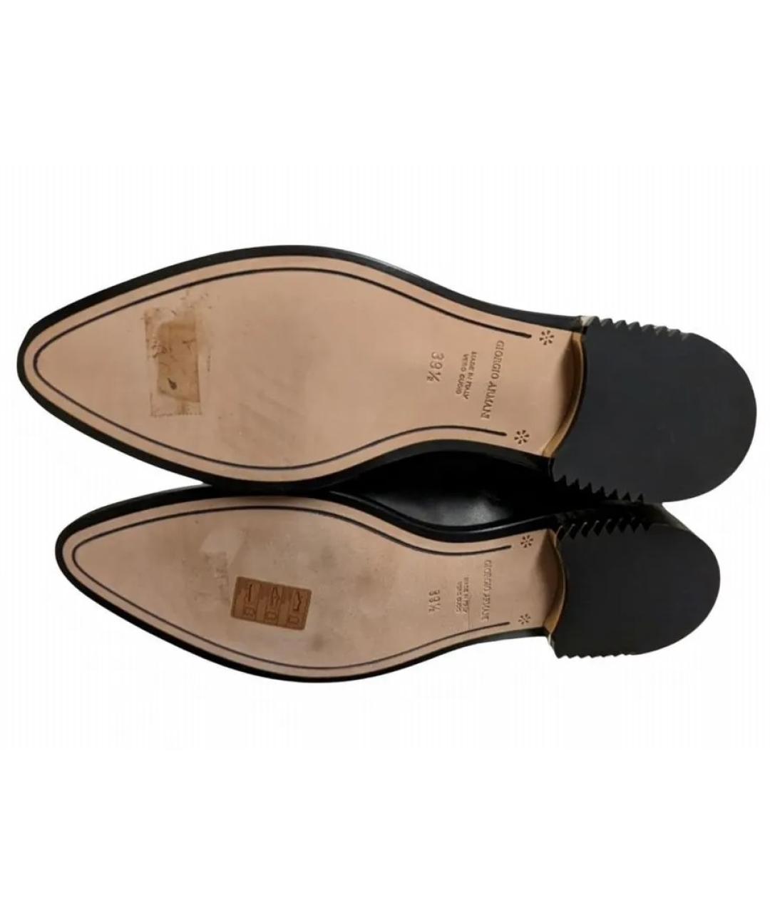 GIORGIO ARMANI Черные кожаные сапоги, фото 5