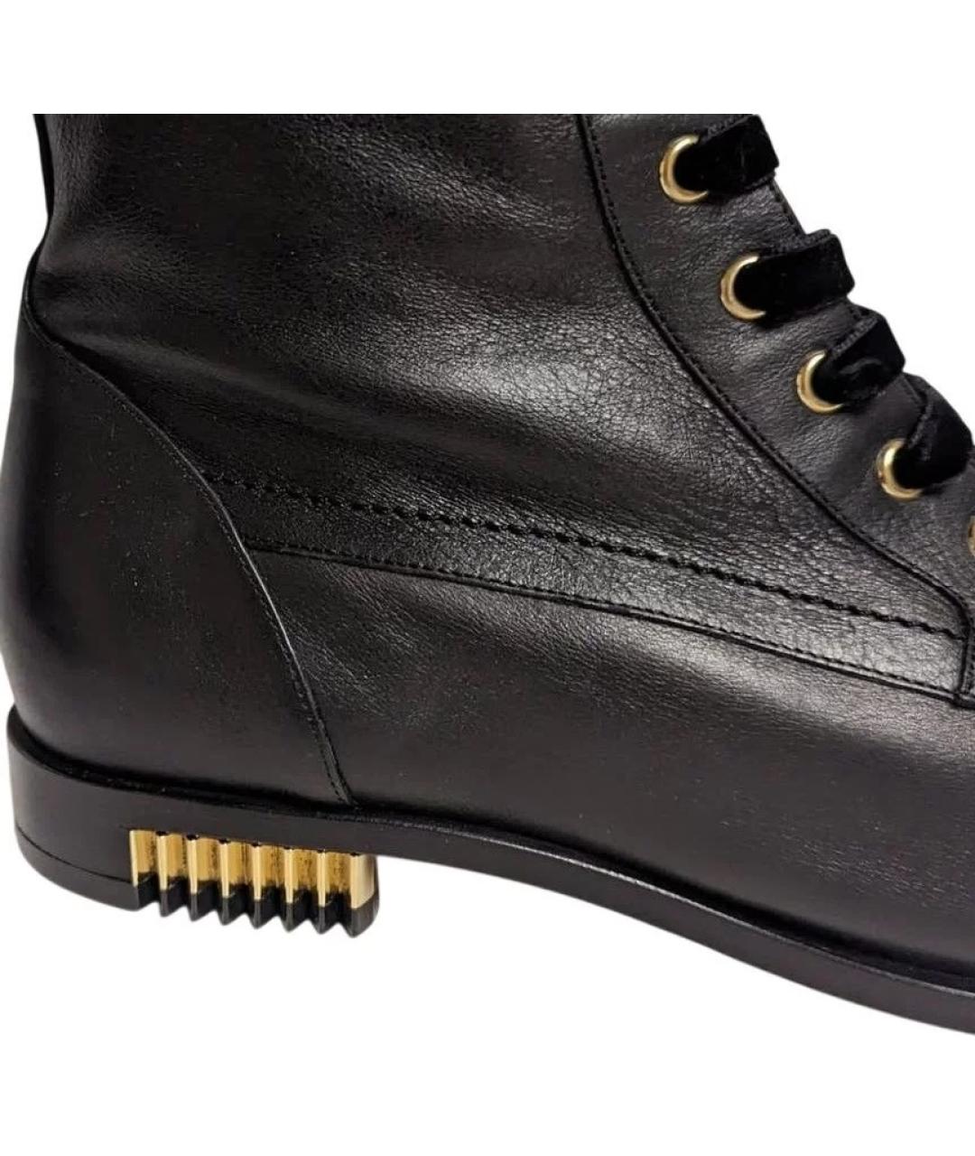 GIORGIO ARMANI Черные кожаные сапоги, фото 6