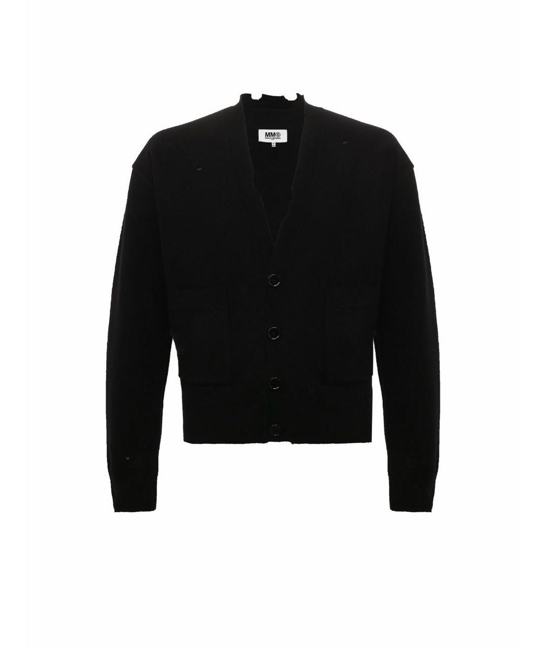 MM6 MAISON MARGIELA Черный шерстяной кардиган, фото 5