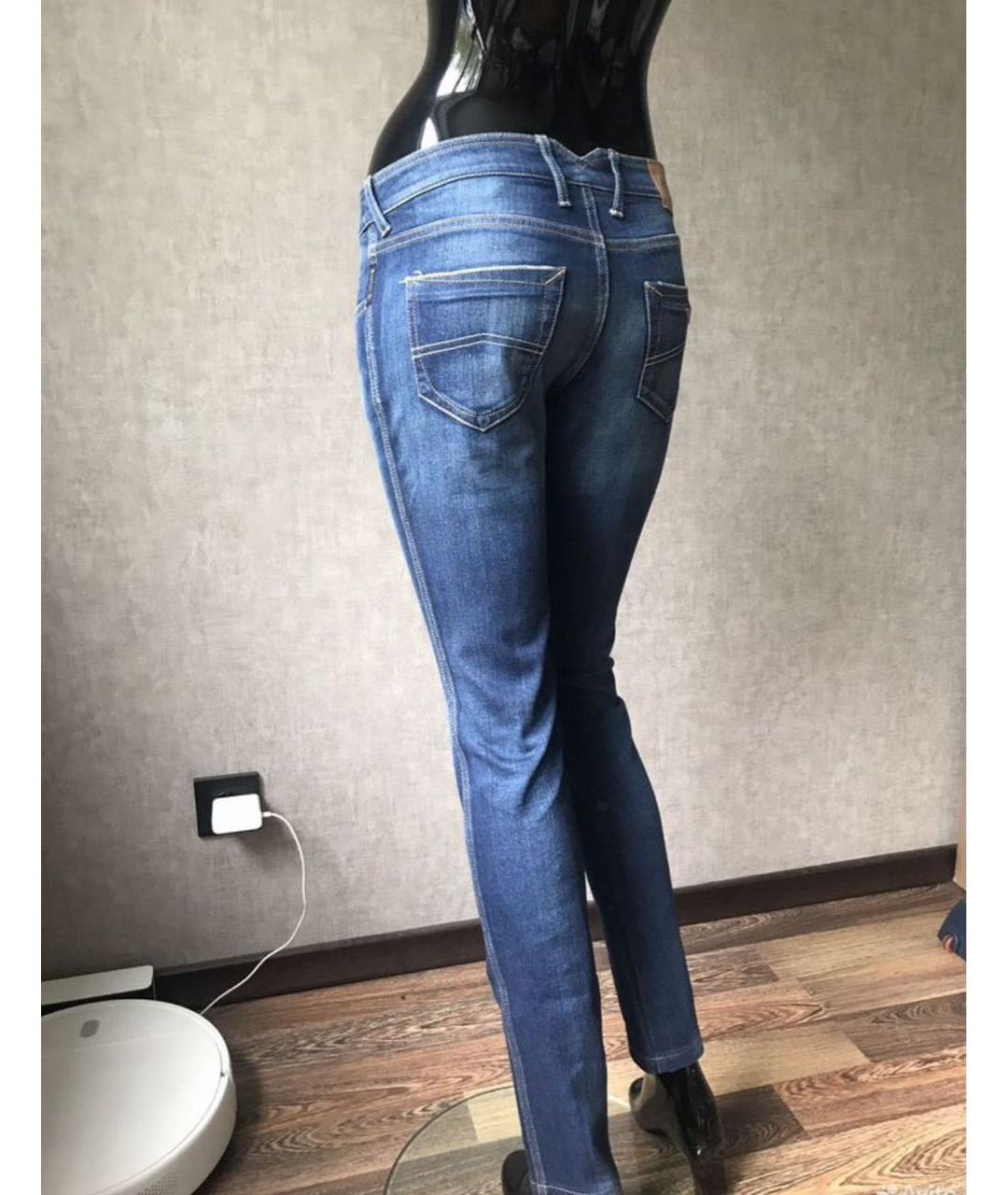 ARMANI JEANS Синие хлопковые прямые джинсы, фото 7