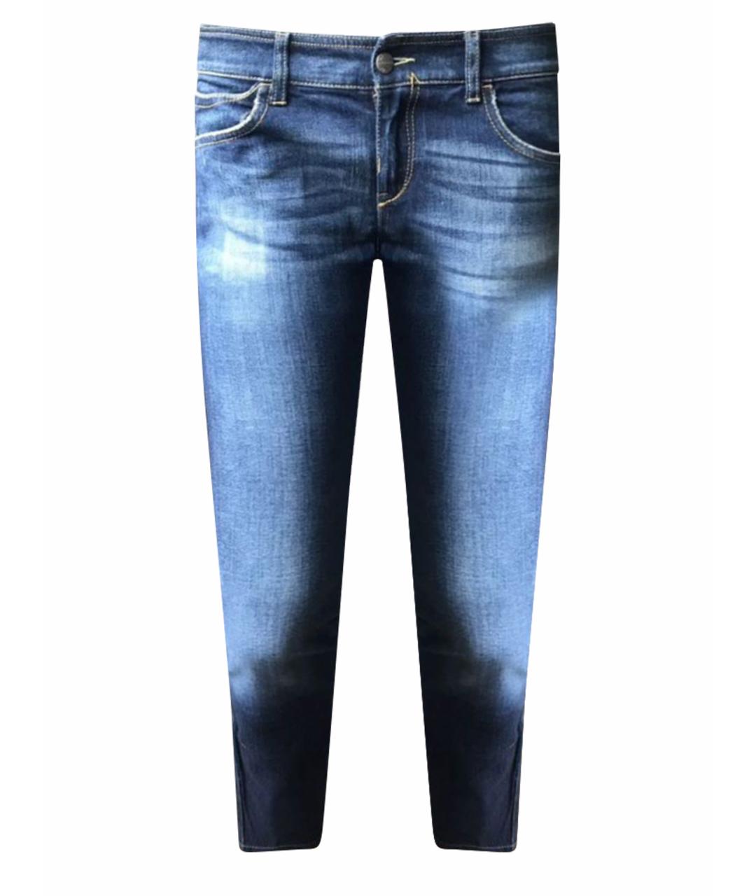 ARMANI JEANS Синие хлопковые прямые джинсы, фото 1