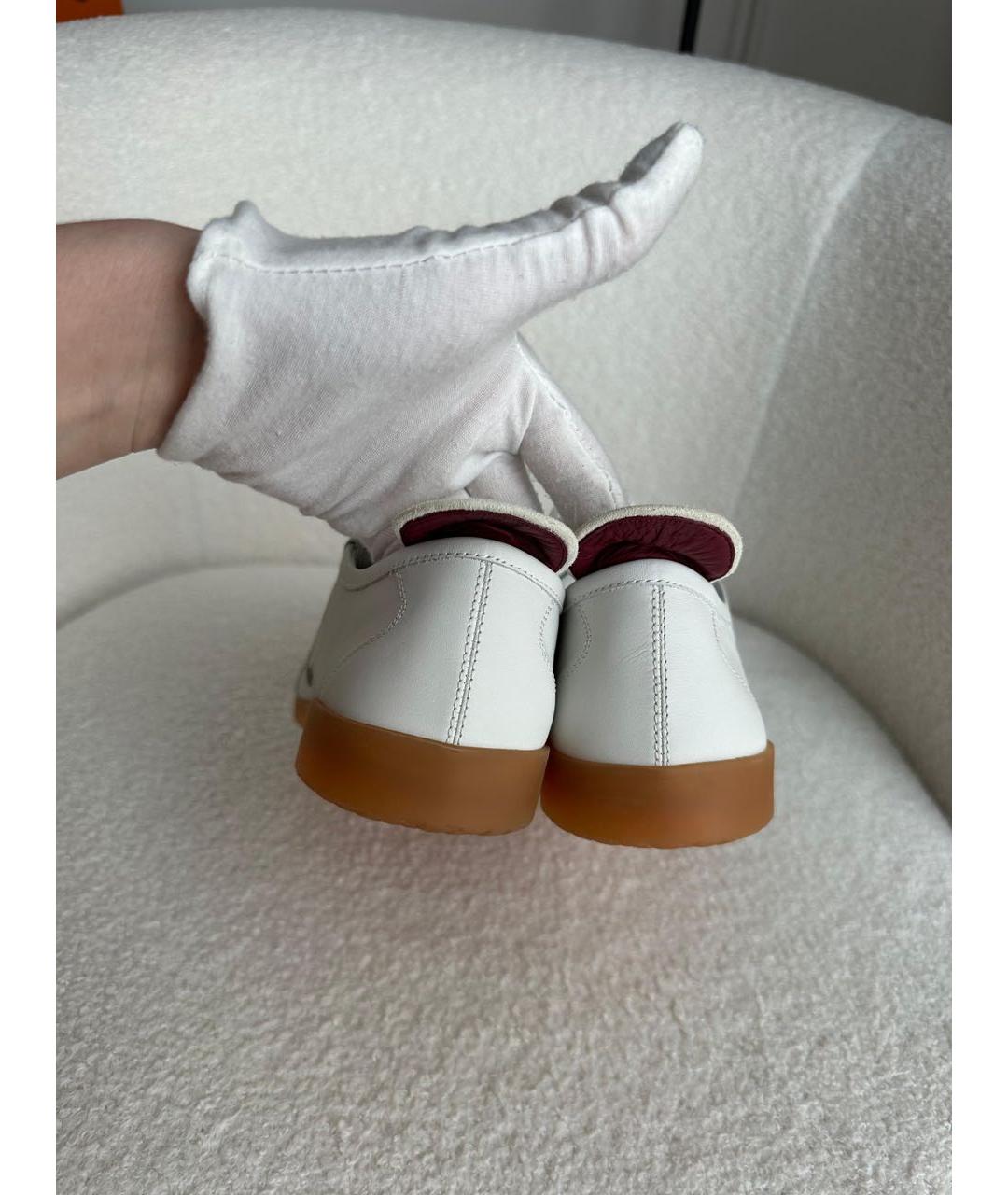 CHANEL Белые кожаные кеды, фото 5