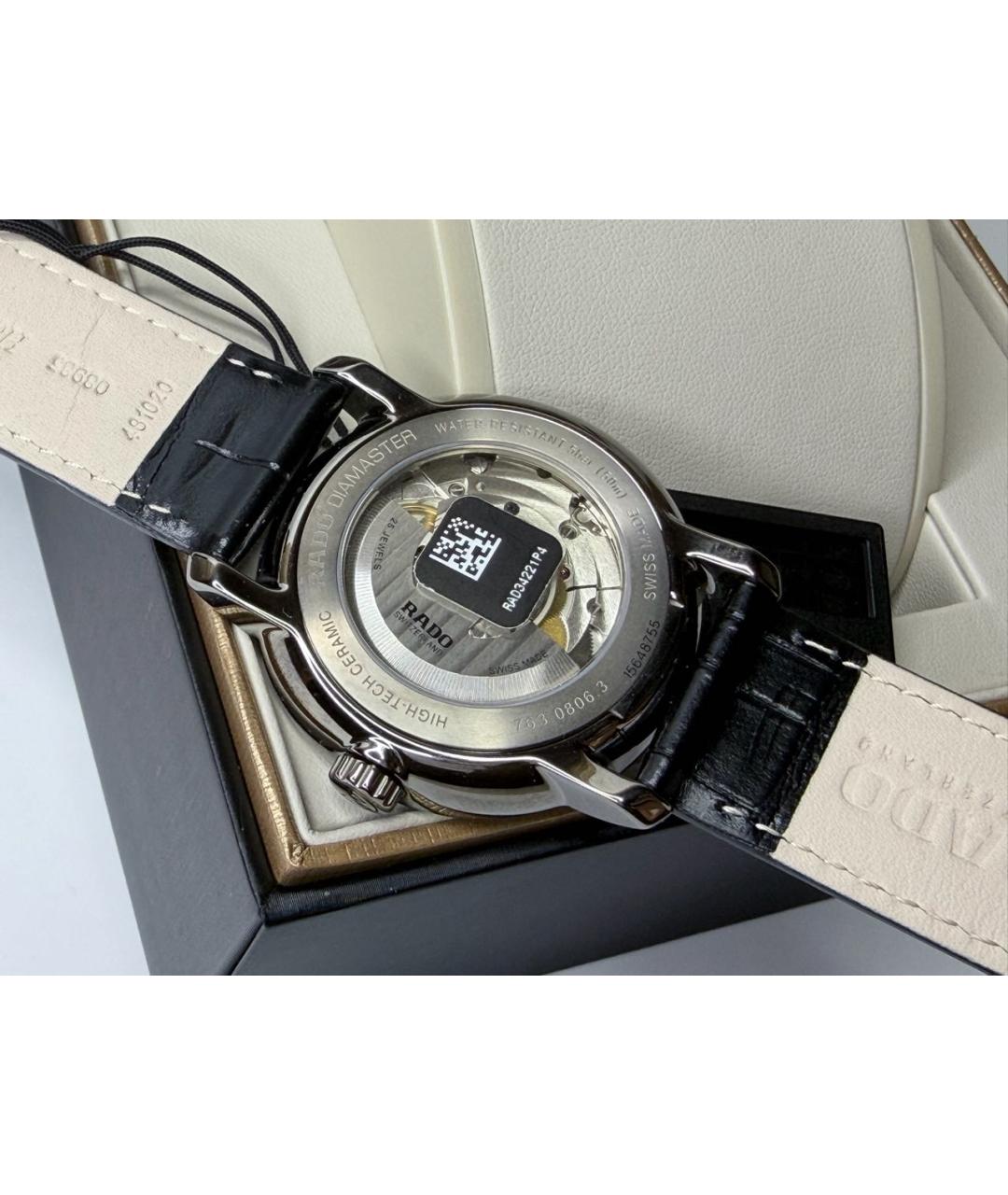 RADO Черные стальные часы, фото 2