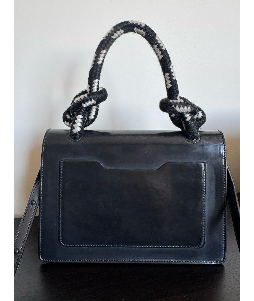 OFF-WHITE Черная кожаная сумка через плечо, фото 2