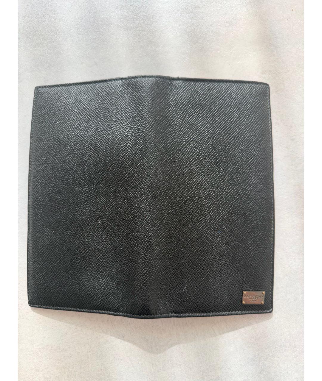 DOLCE&GABBANA Черный кожаный кошелек, фото 4