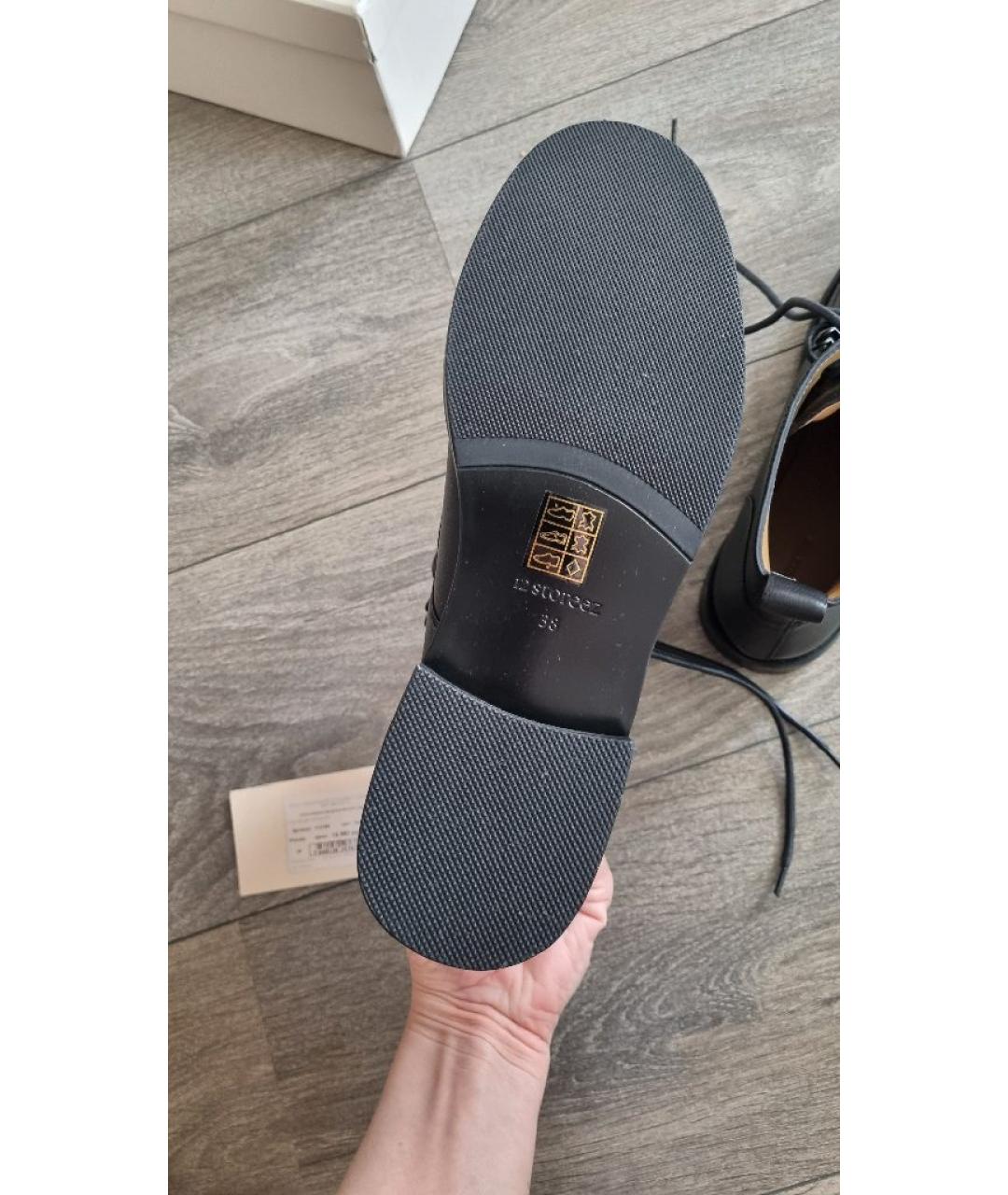 12 STOREEZ Черные кожаные ботинки, фото 6