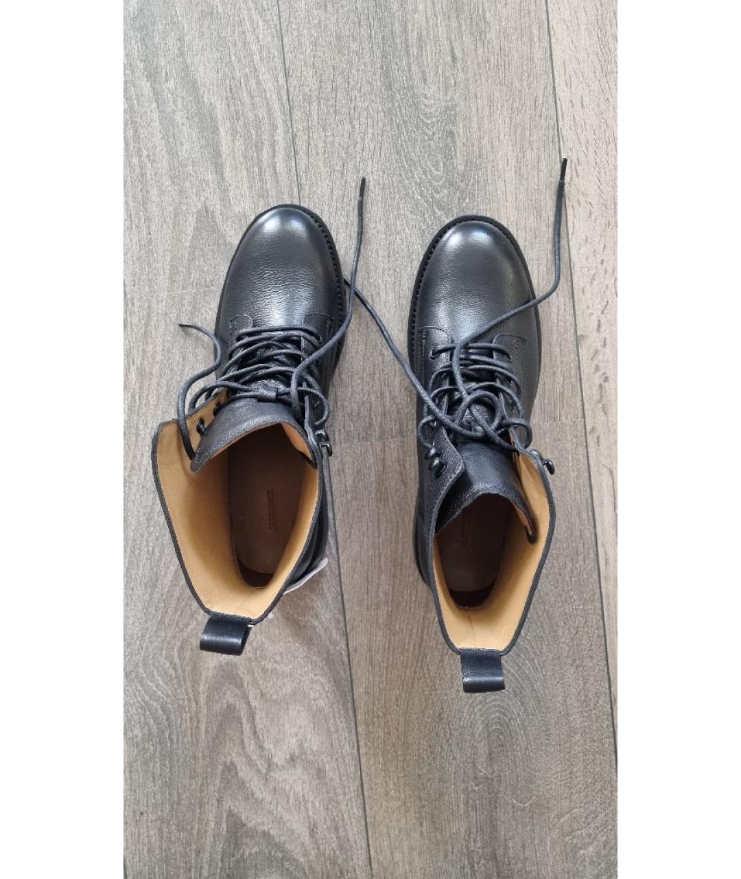 12 STOREEZ Черные кожаные ботинки, фото 3