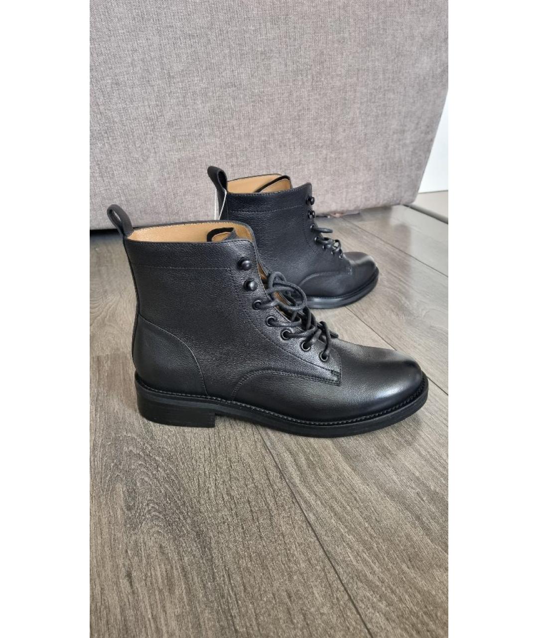 12 STOREEZ Черные кожаные ботинки, фото 8