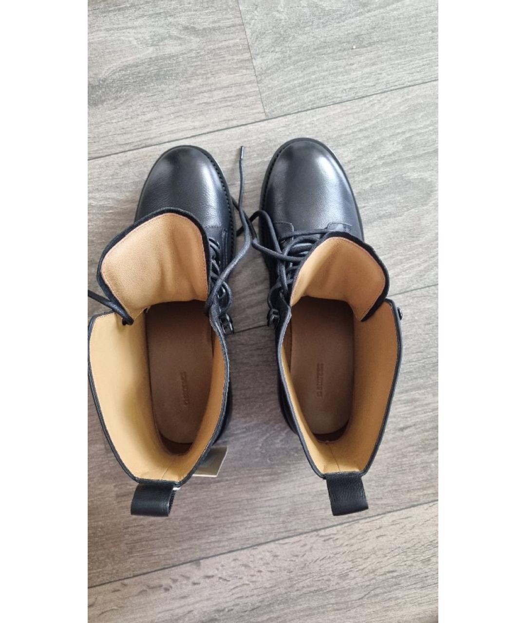 12 STOREEZ Черные кожаные ботинки, фото 5