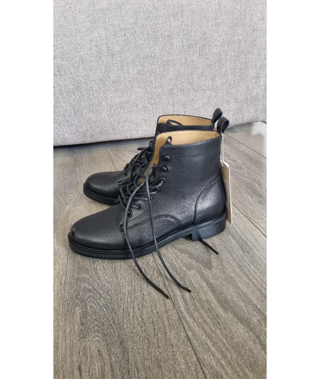 12 STOREEZ Черные кожаные ботинки, фото 7