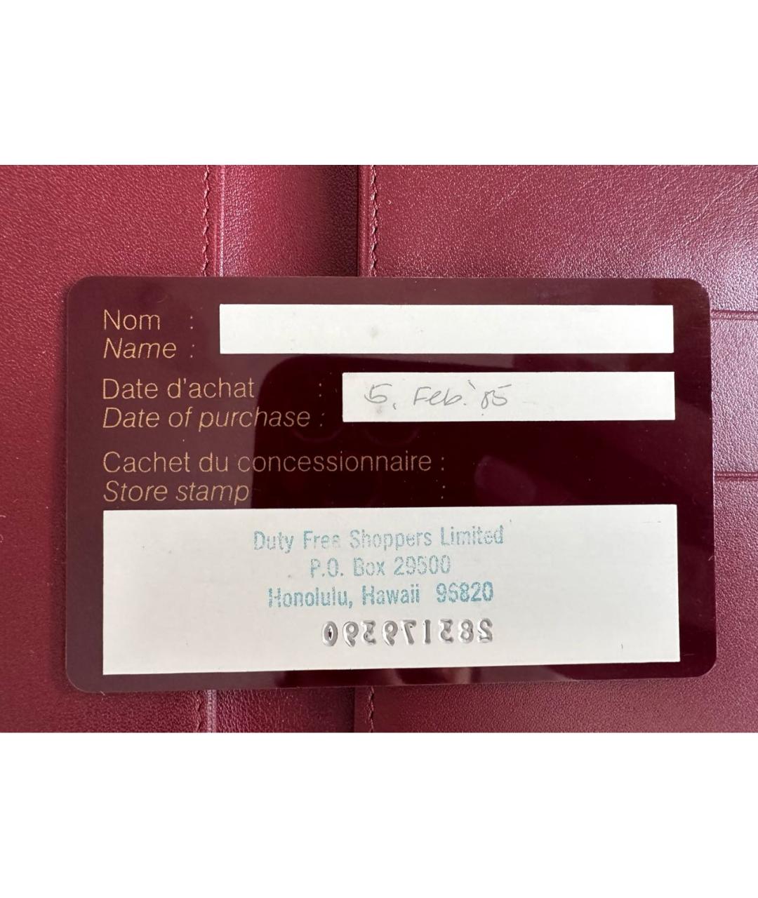 CARTIER Бордовый кожаный кошелек, фото 4