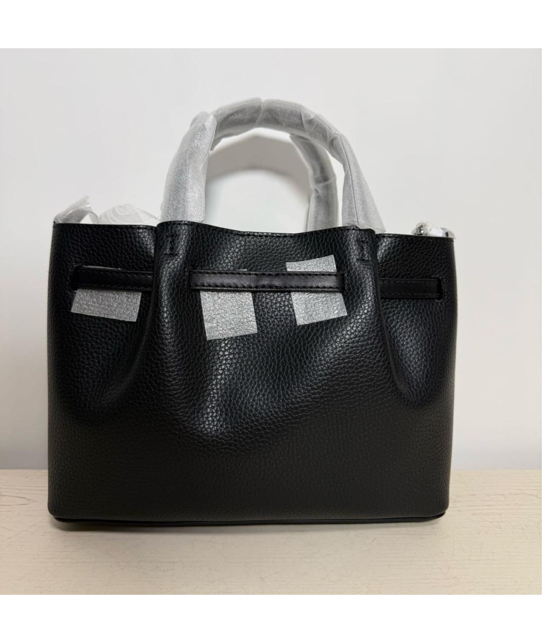 MICHAEL KORS Черная кожаная сумка с короткими ручками, фото 3