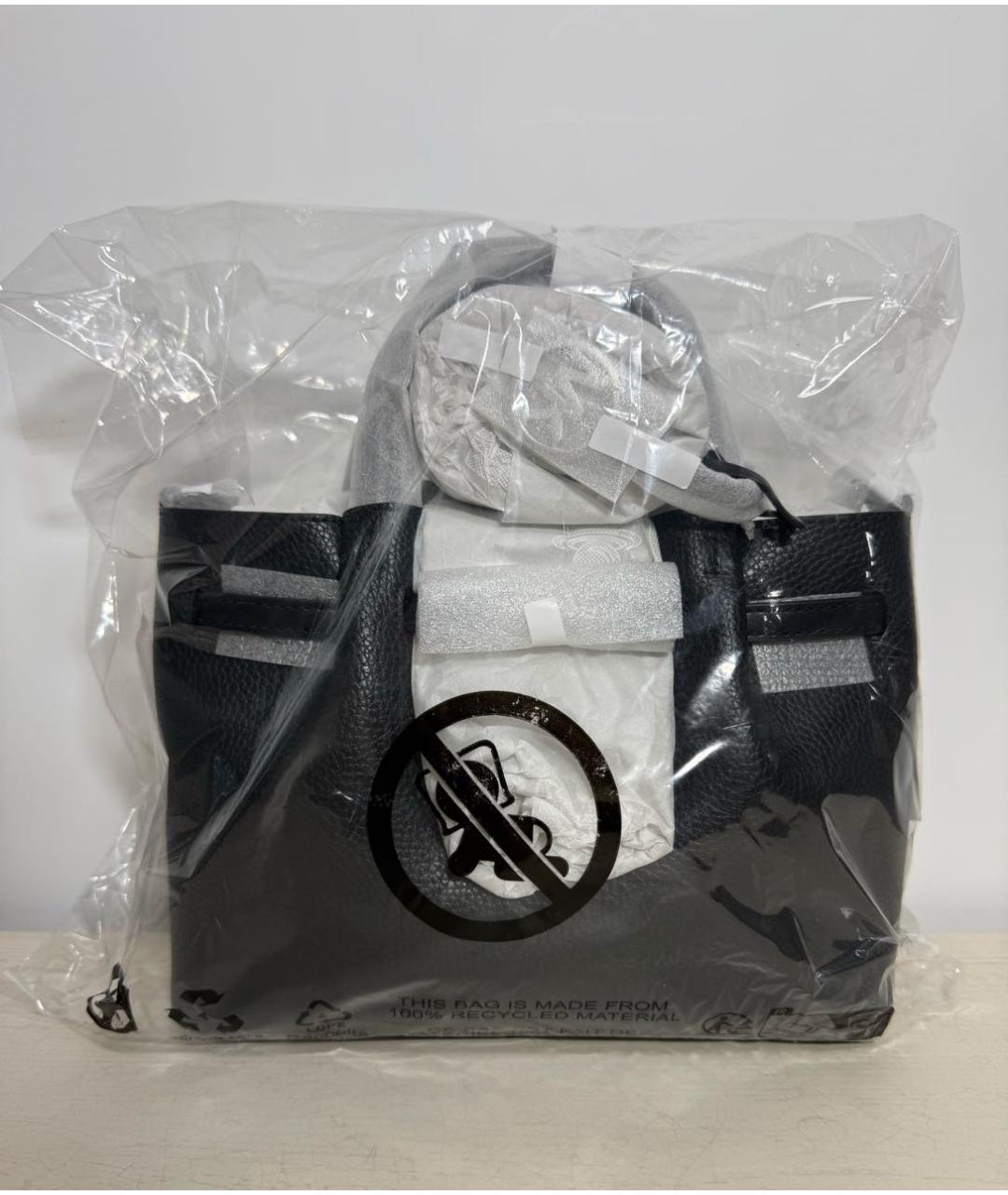 MICHAEL KORS Черная кожаная сумка с короткими ручками, фото 2