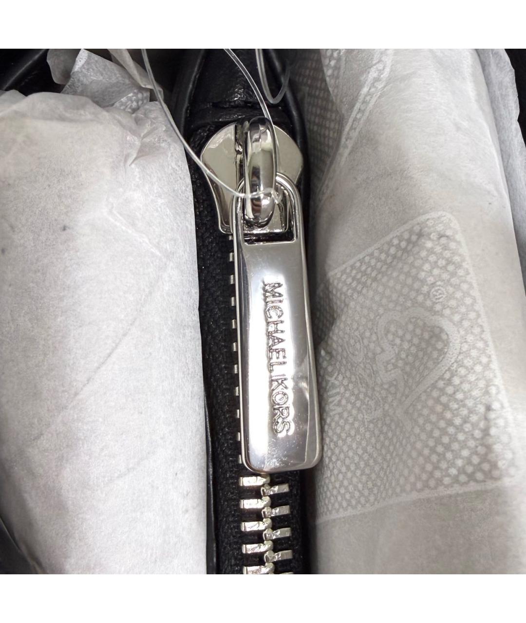 MICHAEL KORS Черная кожаная сумка с короткими ручками, фото 6