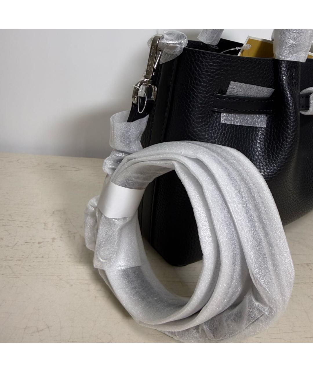 MICHAEL KORS Черная кожаная сумка с короткими ручками, фото 7