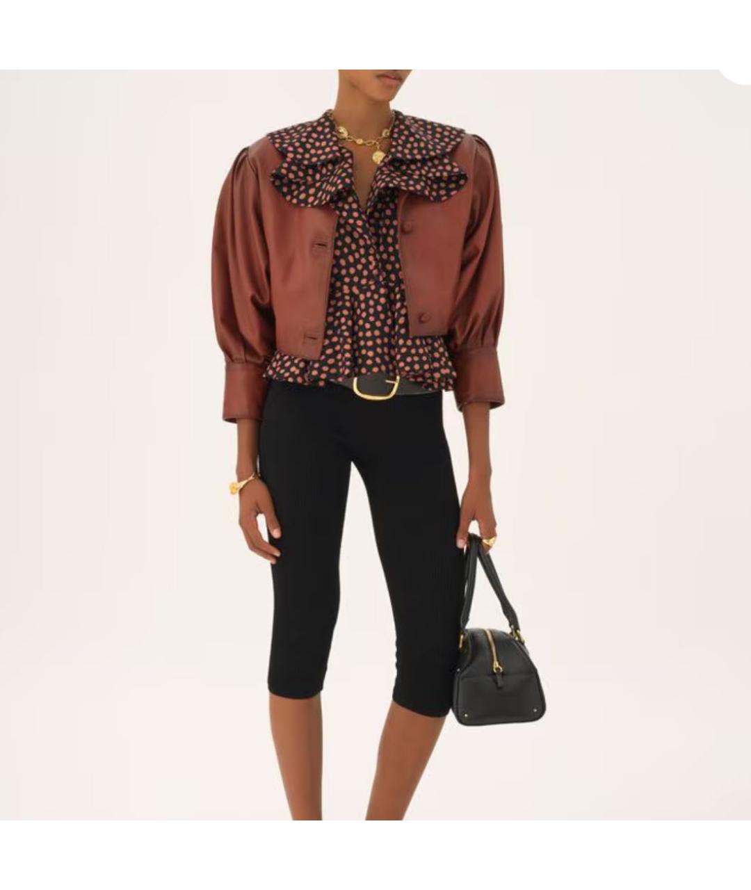 CHLOE Бордовая кожаная куртка, фото 2